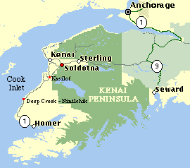 Kenai Peninsula Location Map